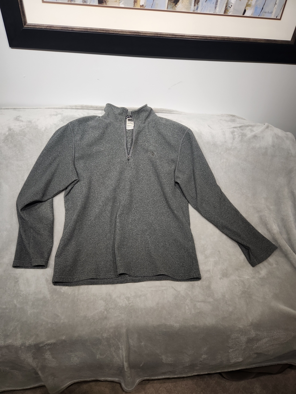 The North Face Men's Heather Gray Half-Zip Pullover